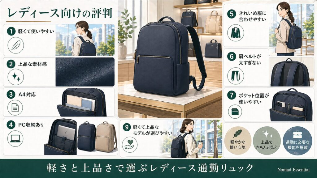 レディース向けの評判