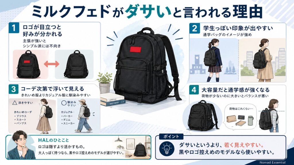 ミルクフェドがダサいと言われる理由