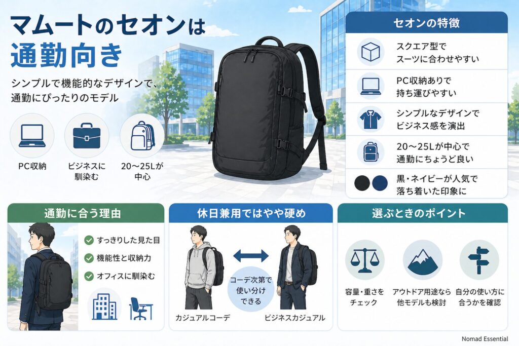 マムートのセオンは通勤向き