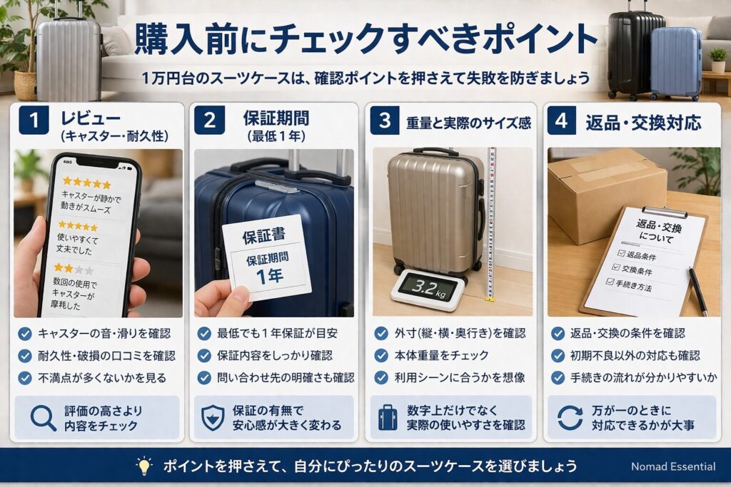 購入前にチェックすべきポイント