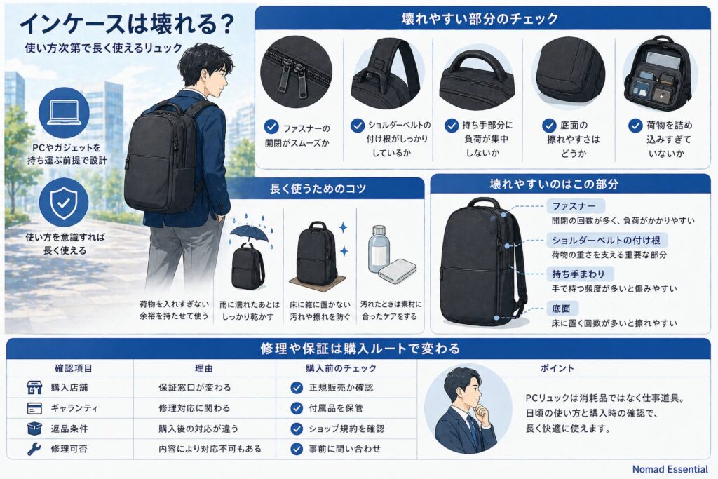 インケースは壊れる？