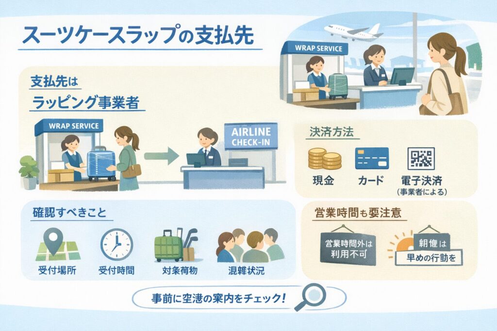 ラッピングサービスの支払先は？