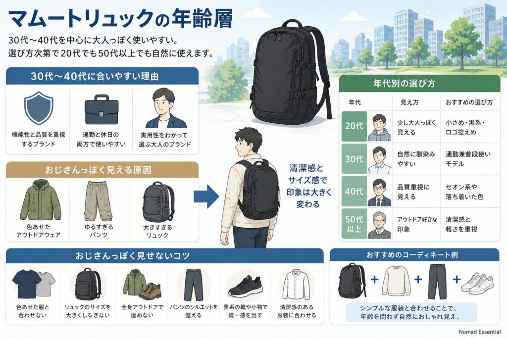 マムートリュックの年齢層