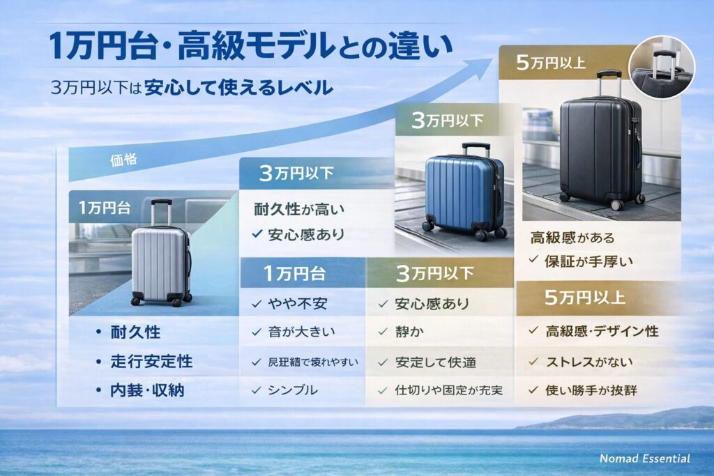 1万円台・高級モデルとの違い