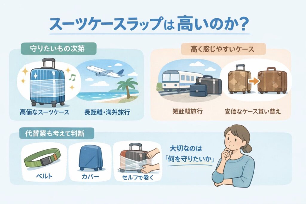スーツケースラップは高いのか？