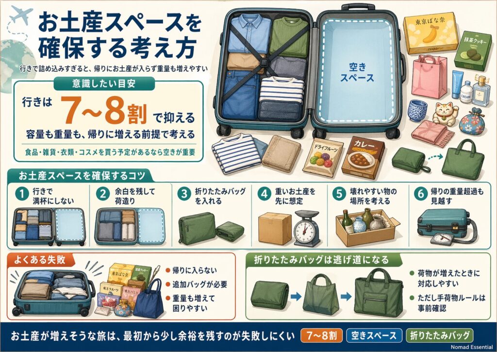 お土産スペースを確保する考え方