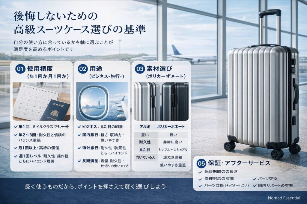 後悔しないための高級スーツケース選びの基準