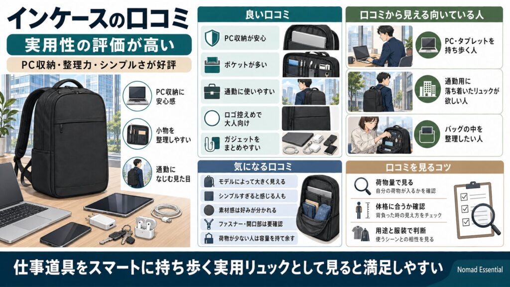 インケースの口コミ