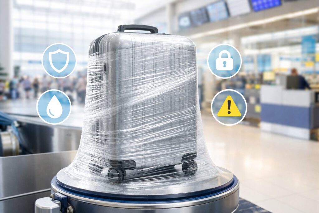 スーツケースラップの利点と注意点