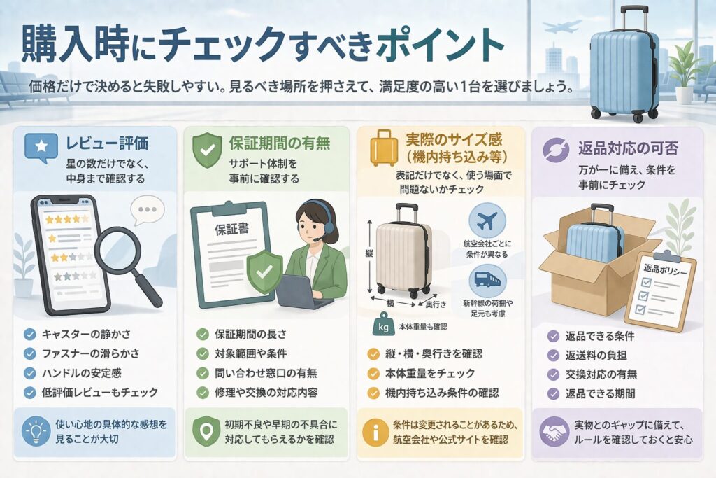 購入時にチェックすべきポイント