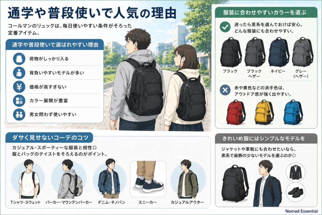 通学や普段使いの人気