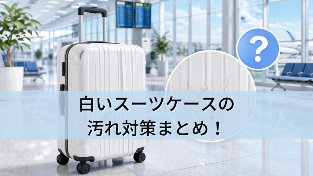 白いスーツケースの汚れ対策まとめ！