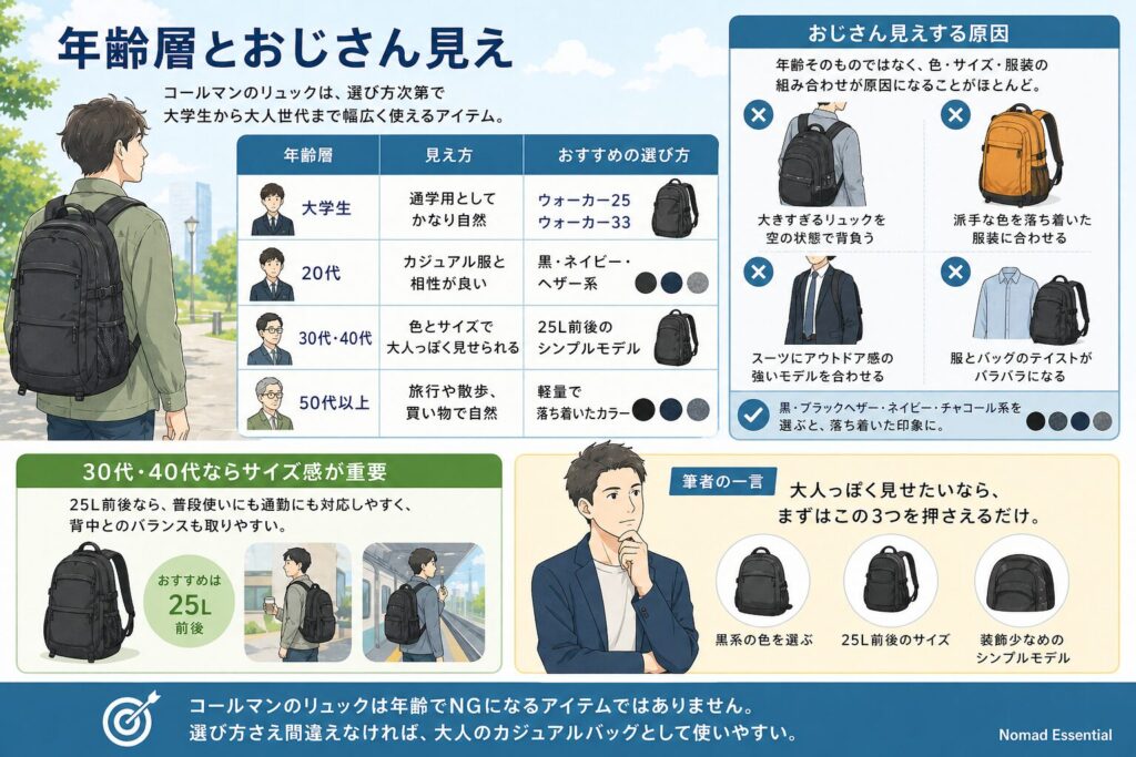 年齢層とおじさん見え