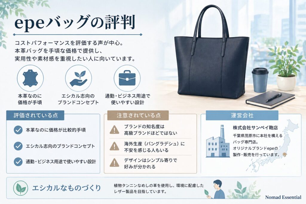 epeバッグの評判