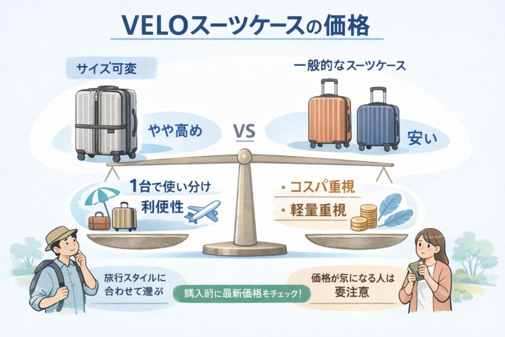 VELOスーツケースの価格