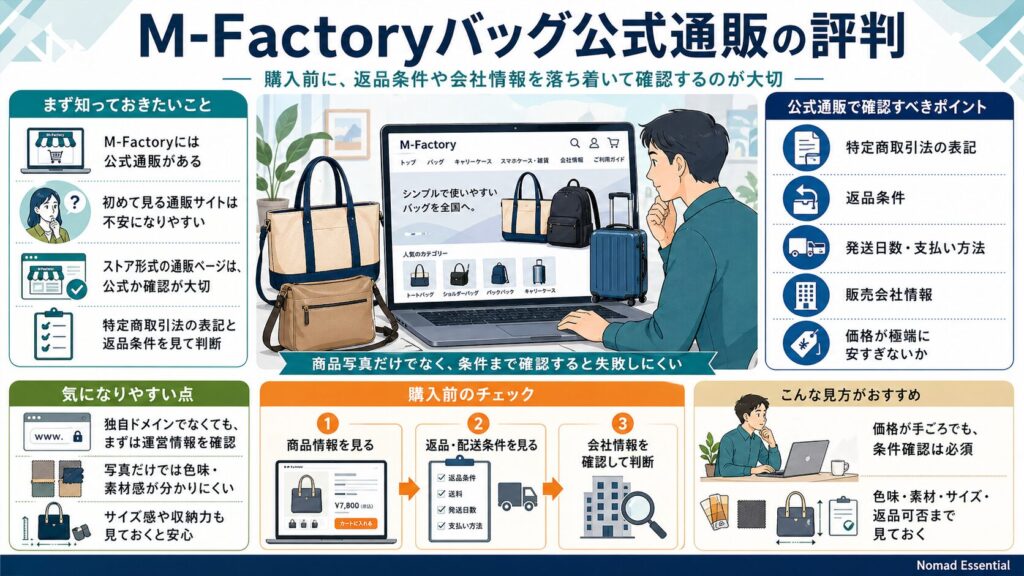 M-Factoryバッグ公式通販の評判
