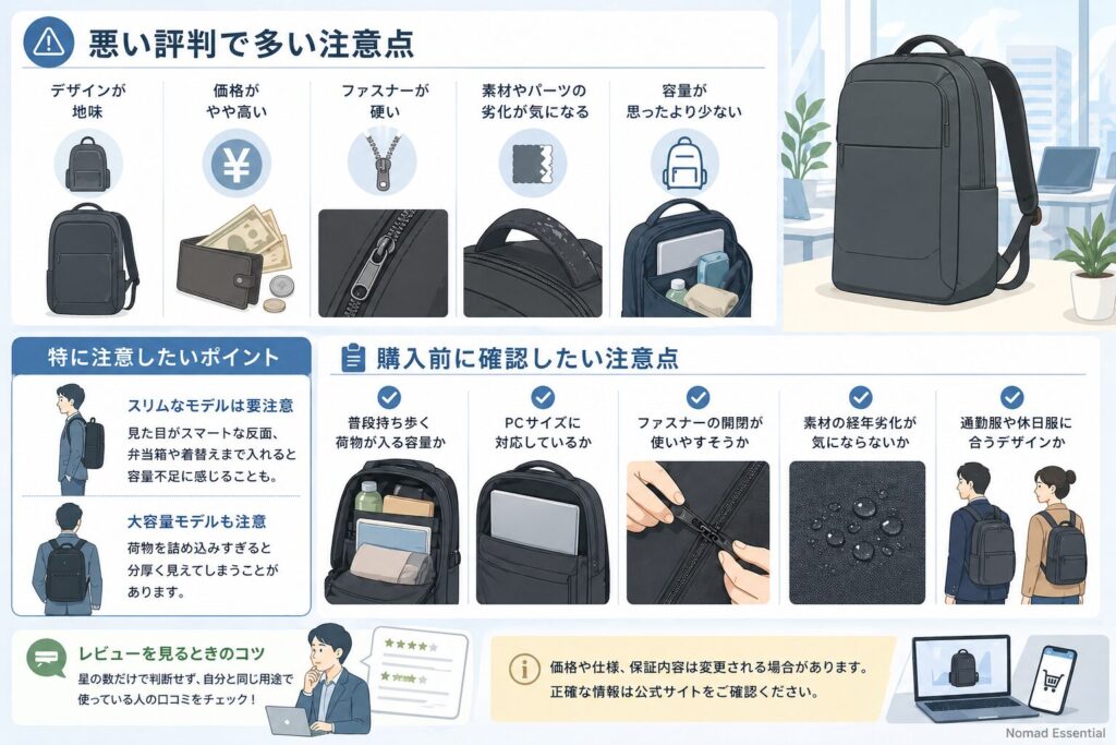 悪い評判で多い注意点