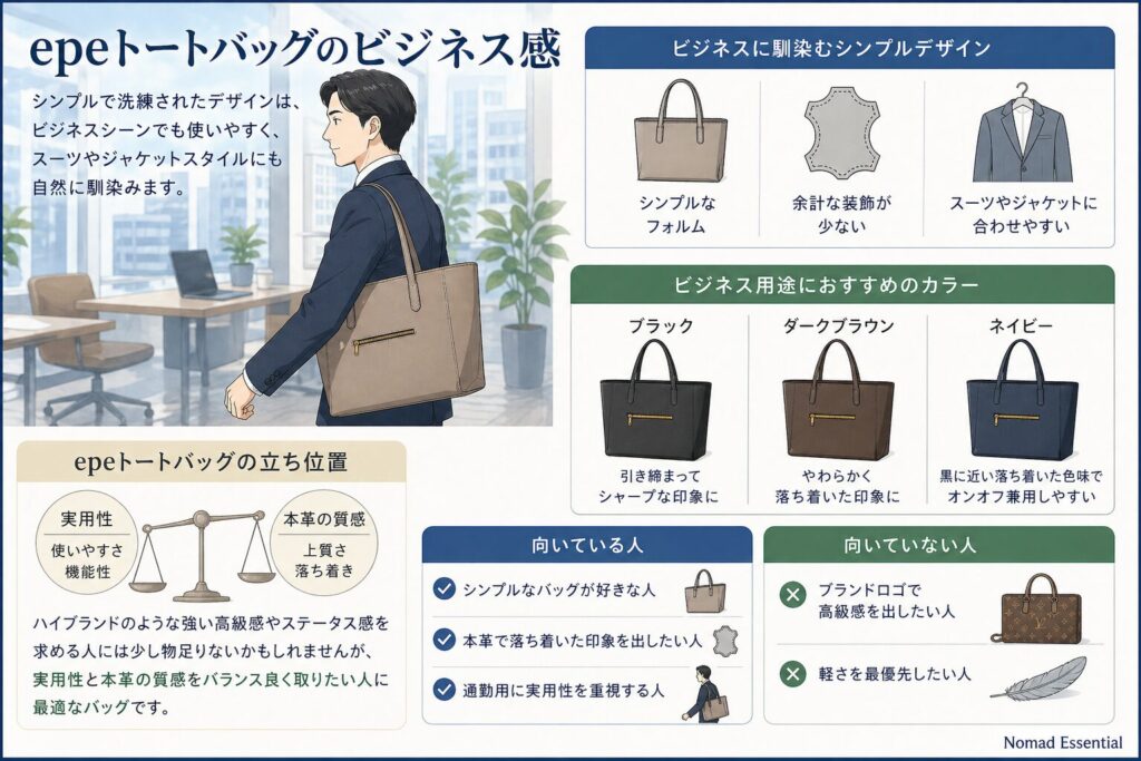 epeトートバッグのビジネス感