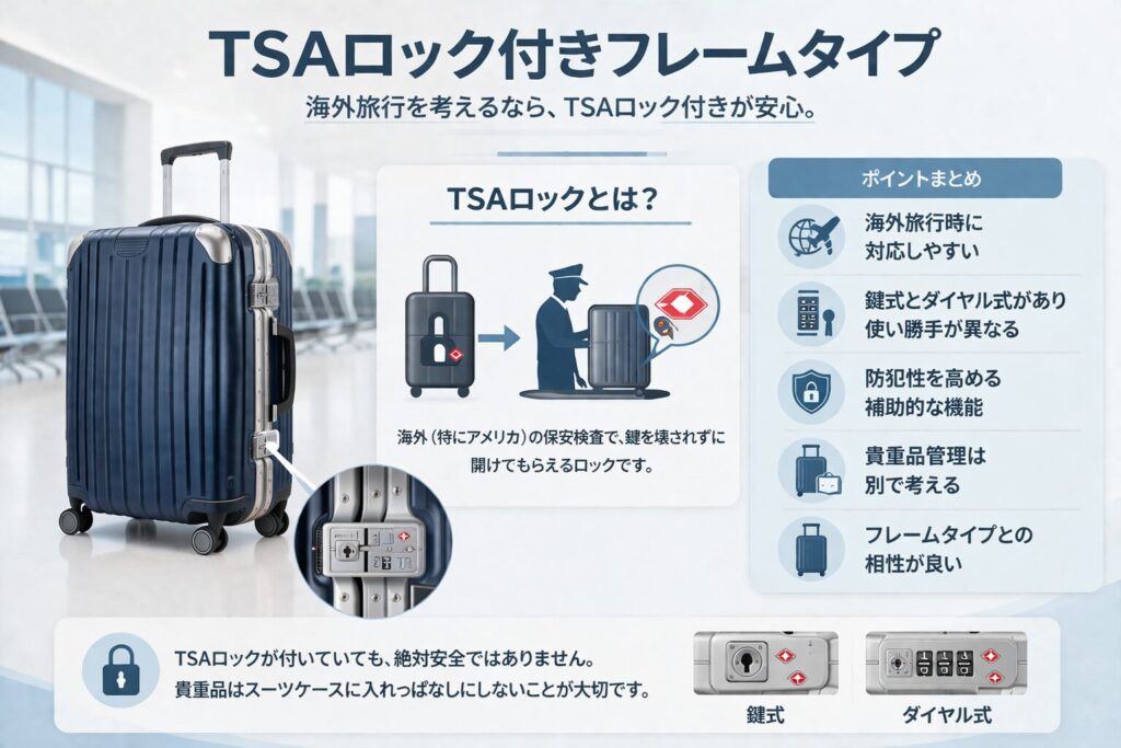 TSAロック付きフレームタイプ