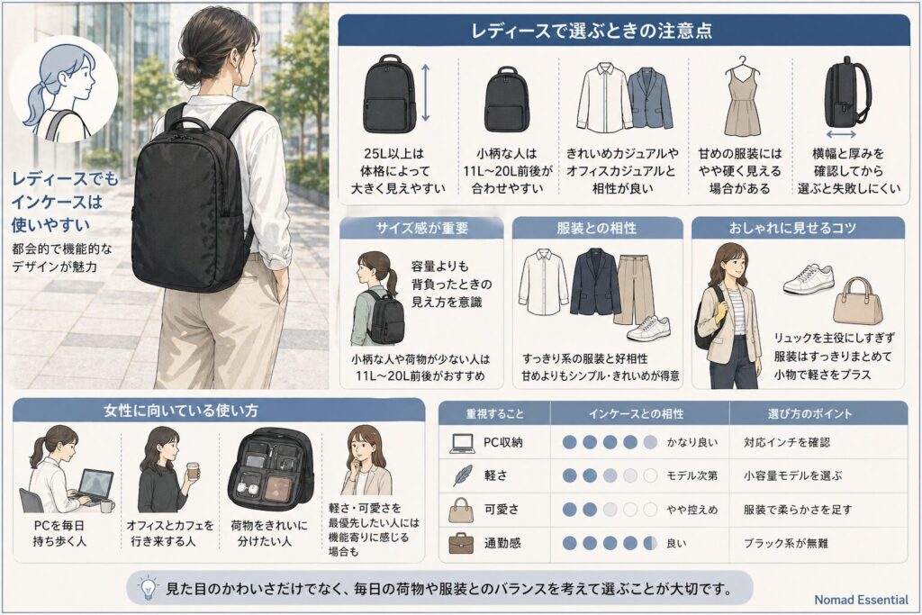 インケースのレディース評価