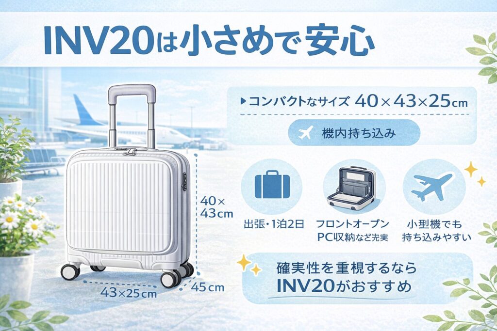 INV20は小さめで安心