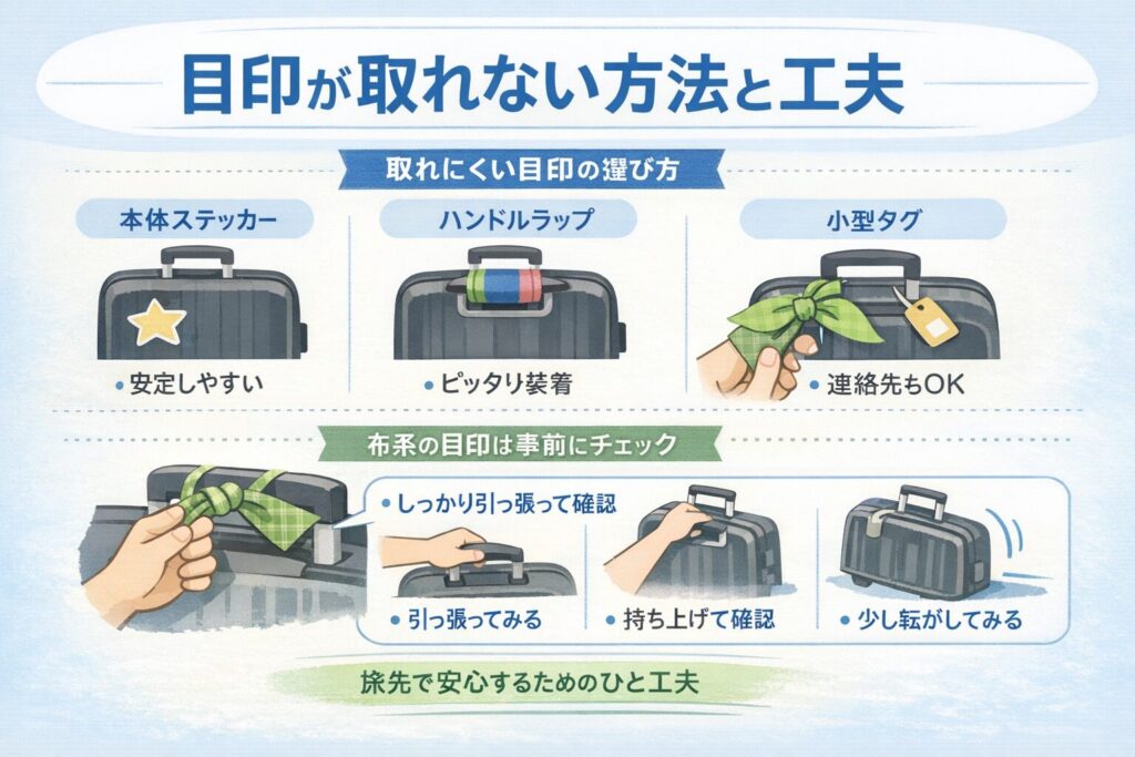 目印が取れない方法と工夫