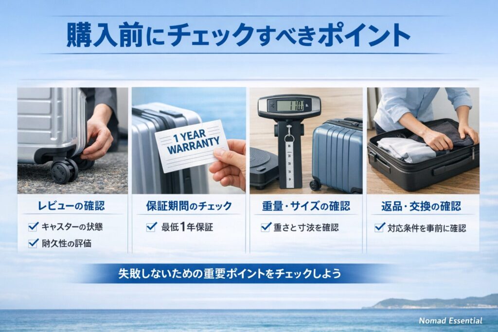 購入前にチェックすべきポイント