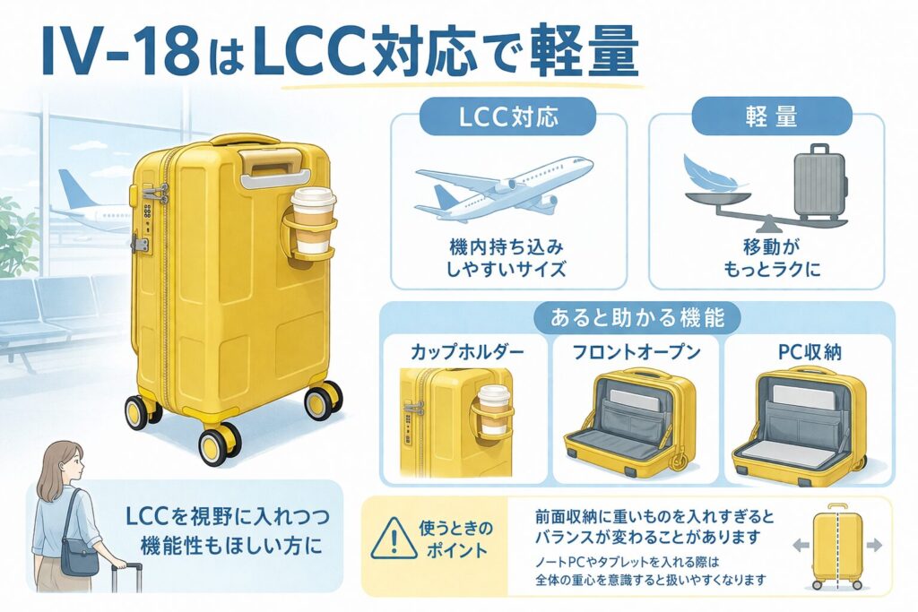 IV-18はLCC対応で軽量