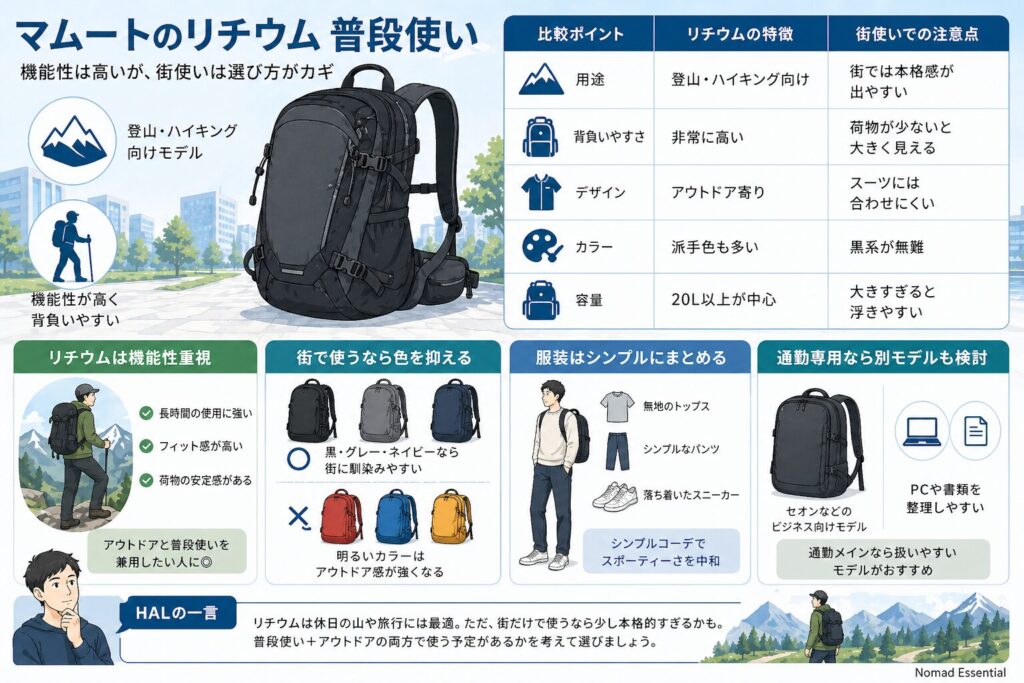 マムートのリチウム普段使い