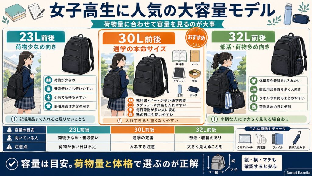 女子高生に人気の大容量モデル