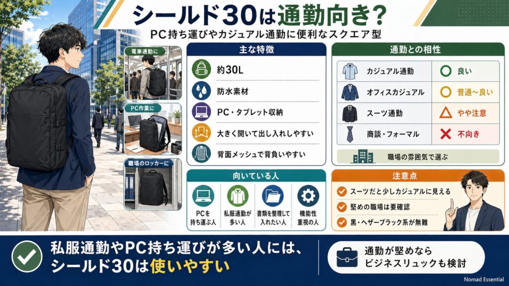 シールド30は通勤向き？