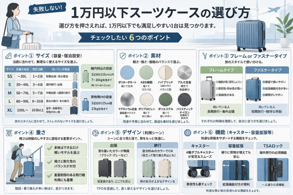 失敗しない！1万円以下スーツケースの選び方