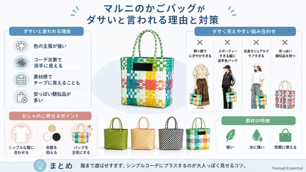 マルニかごバッグがダサいと言われる理由