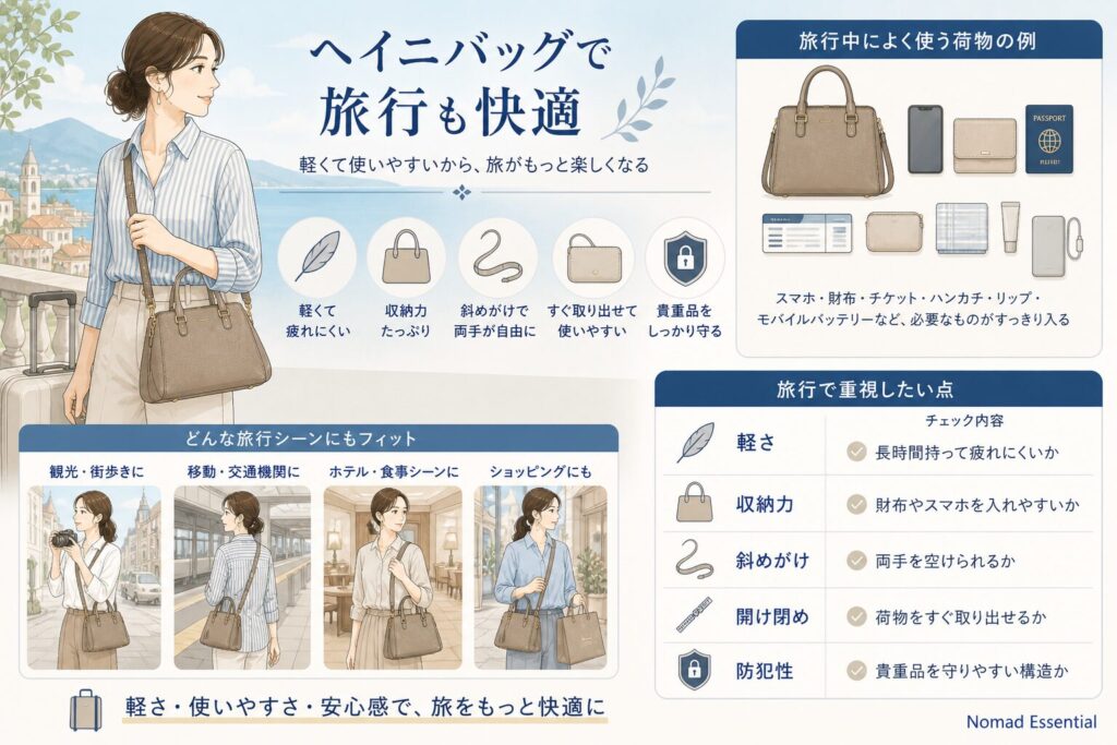 ヘイニバッグで旅行も快適