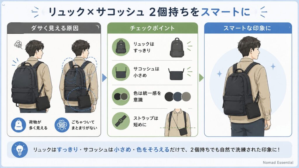 バッグを2個持ちするとダサい理由