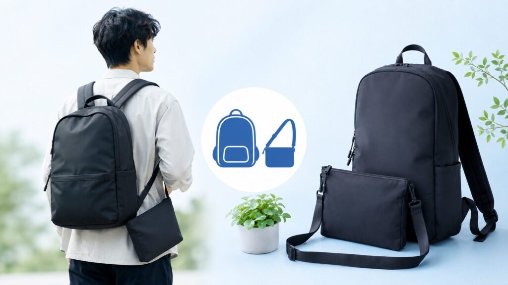 リュックとサコッシュの2個持ちはダサい？