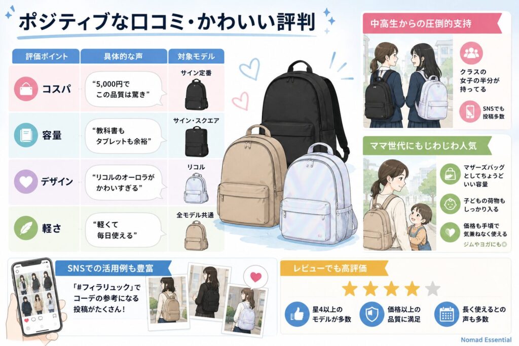 ポジティブな口コミ・かわいい評判