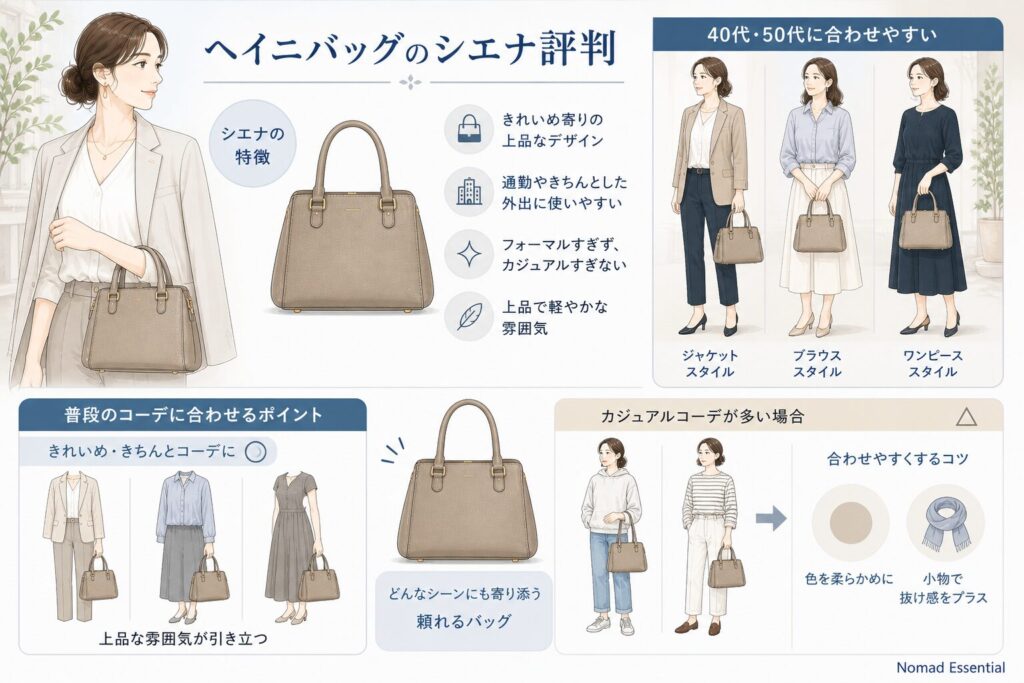 ヘイニバッグのシエナ評判