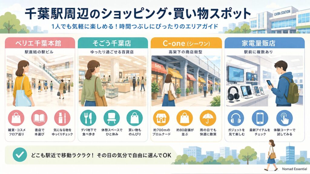 千葉駅周辺のショッピング・買い物スポット