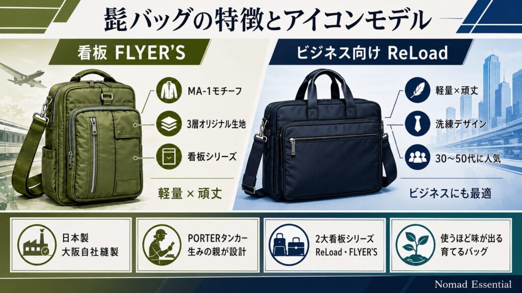 髭バッグの特徴とアイコンモデル