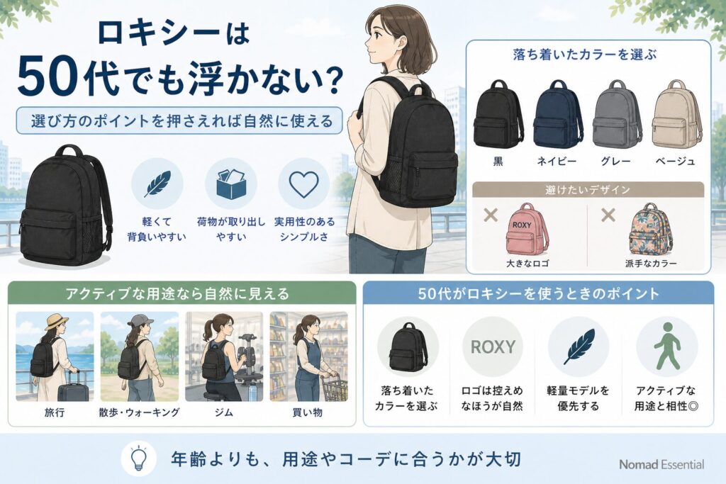 ロキシーは50代でも浮かない？