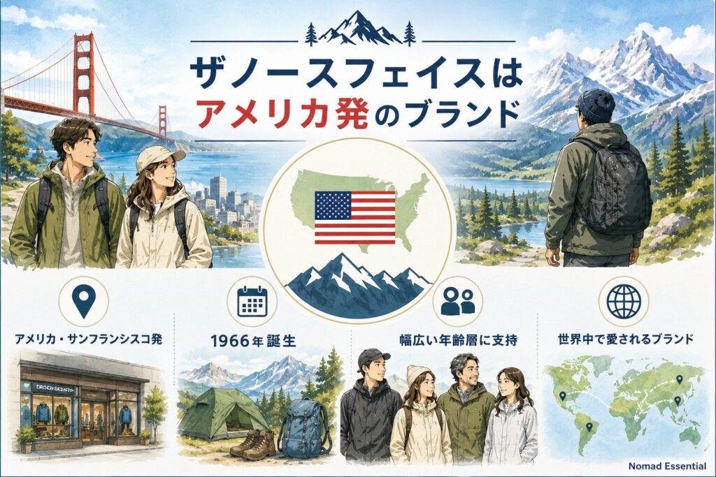 ザノースフェイスはアメリカ発のブランド