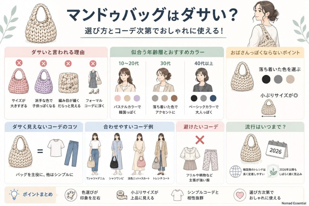 マンドゥバッグはダサい？