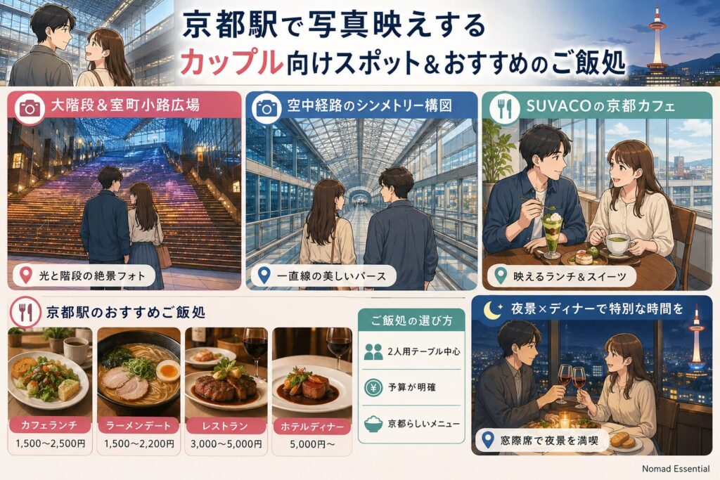 京都駅で写真映えするカップル向けスポット＆おすすめのご飯処