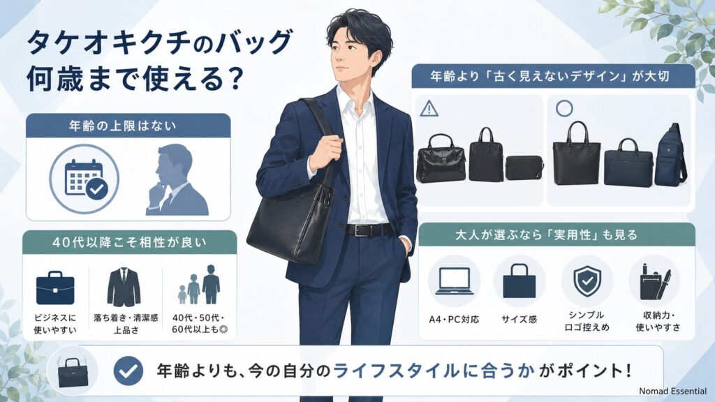 タケオキクチは何歳まで使える？