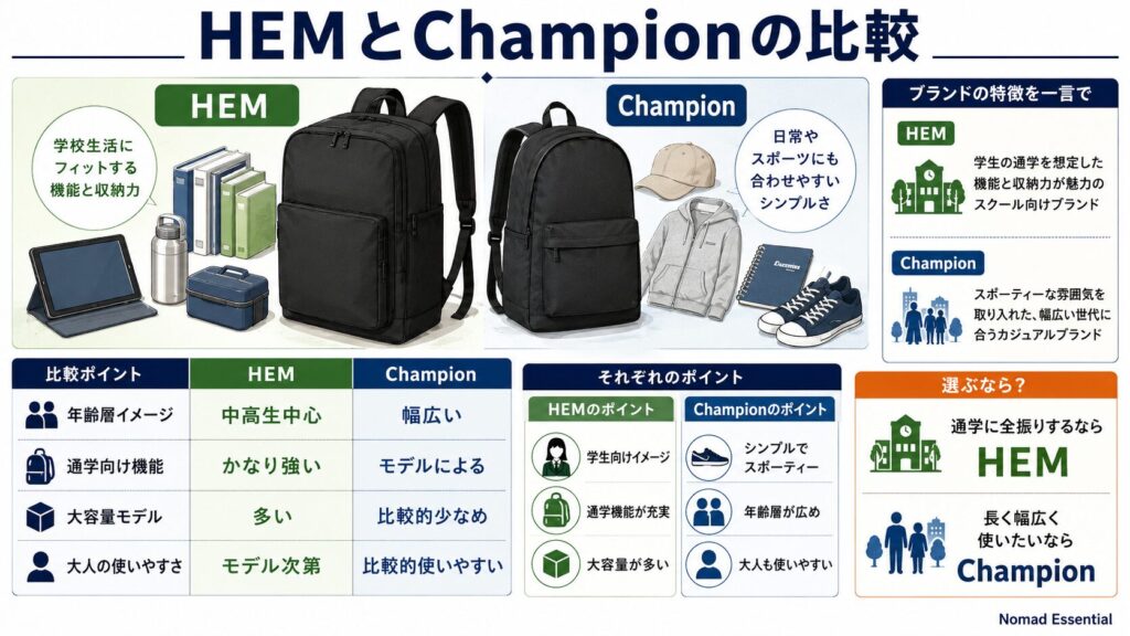 HEMとChampionの比較