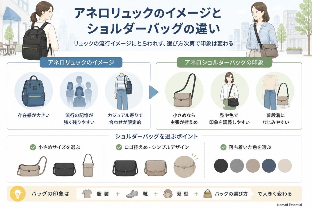 アネロリュックがダサいと言われるイメージとの違い