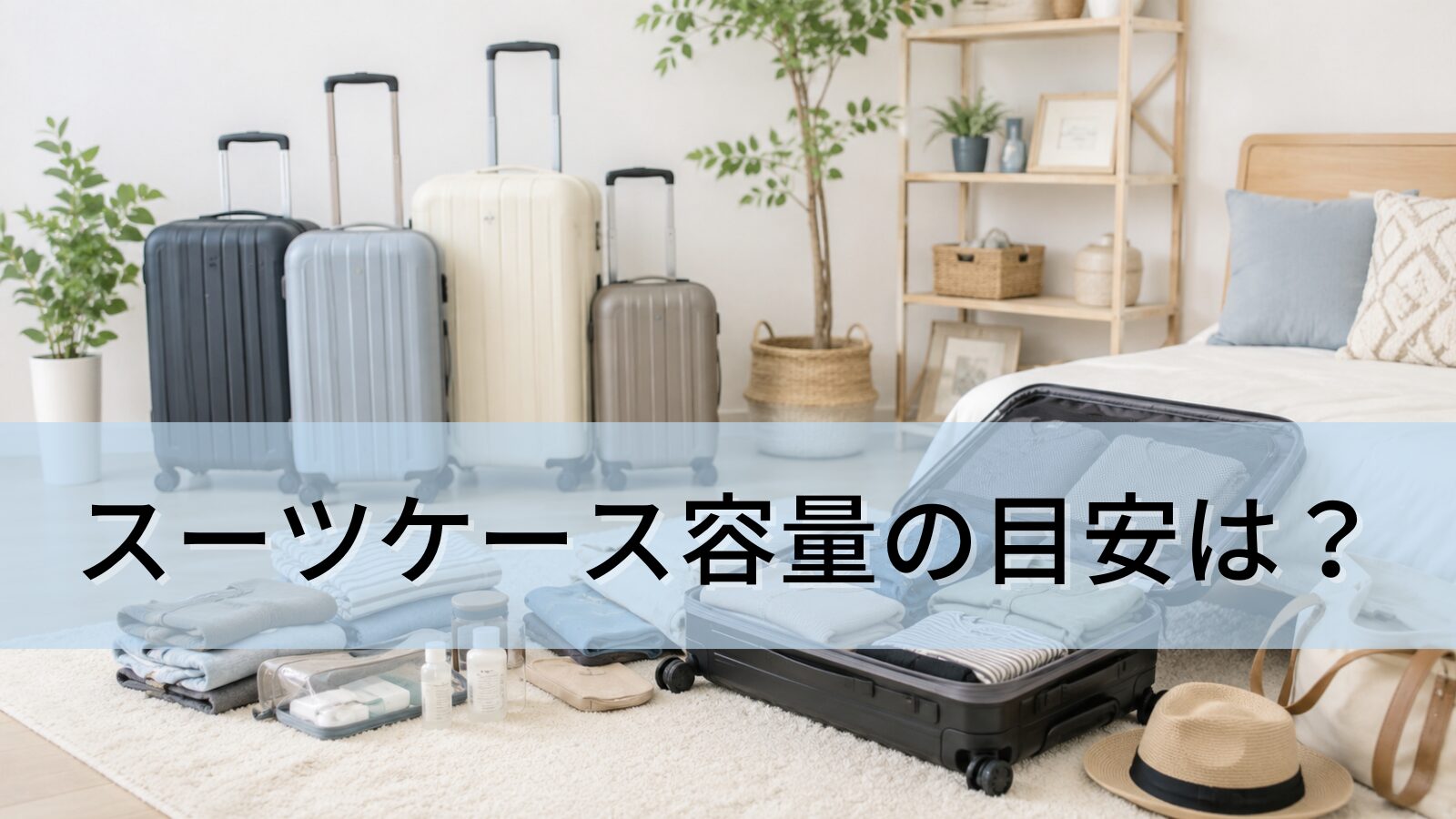 スーツケース容量の目安は?