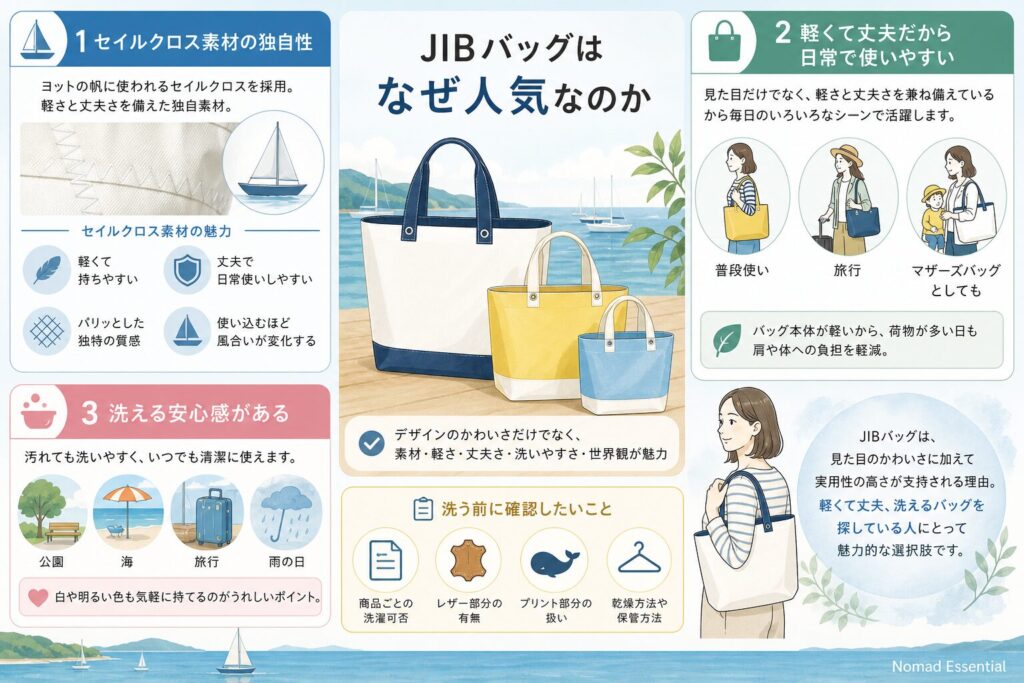 JIBのバッグはなぜ人気なのか