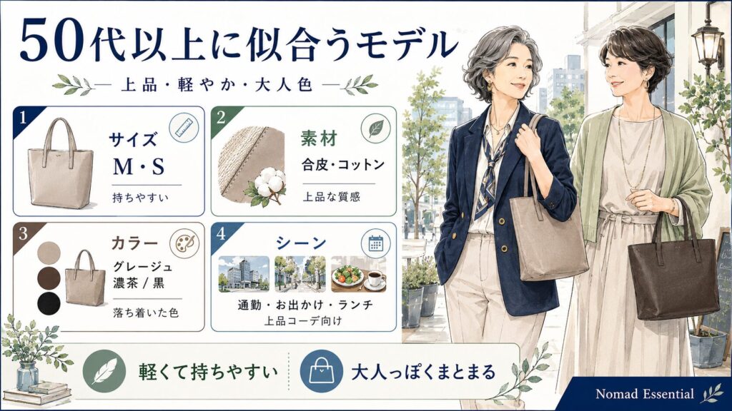 50代以上の年齢層と似合うモデル